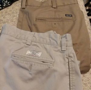 2 pair mens dress khakis (polo & izod)